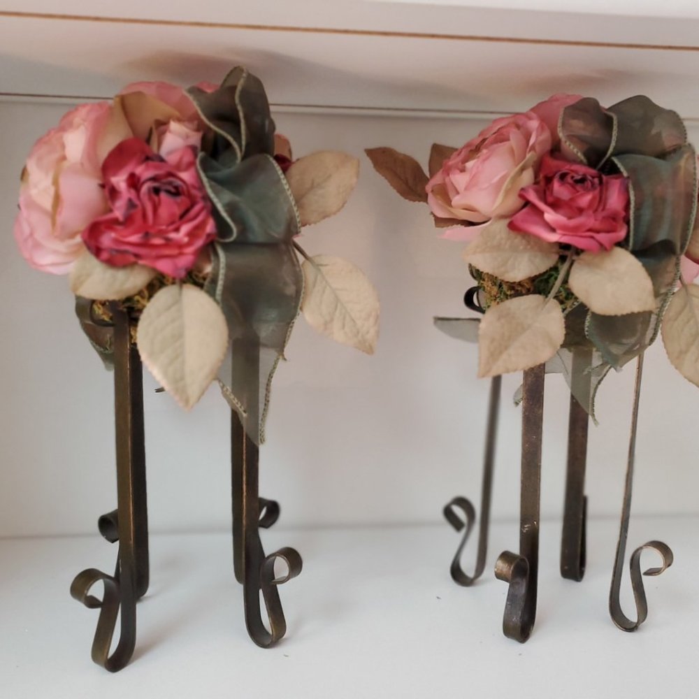 Silk Fower Arrangement Pair